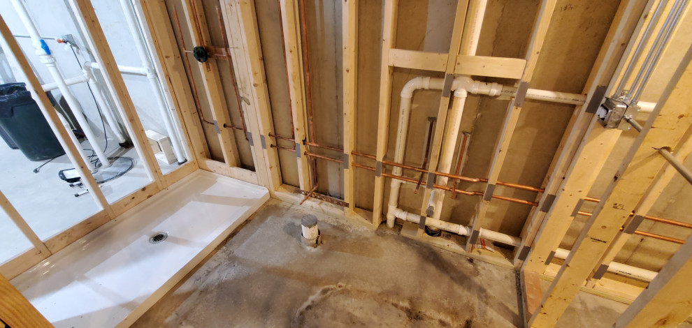 Finished basement bathroom framing/mechanical rough in