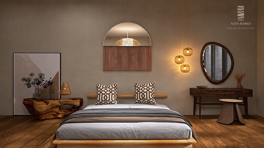 Дизайн проект спальни для ценителей экологичности