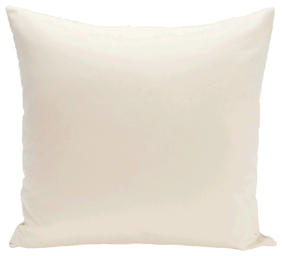 Solid Decorative Pillow, Ivory, 26"x26"