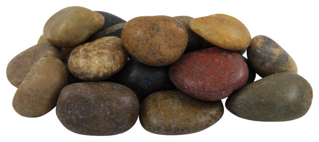 Mixed Grade A Polished Pebbles, 1" to 2", 20 Lb.