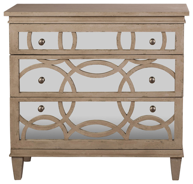 Paradis French Country Mirrored 3 Drawer Dresser Transitional Paradis French Country Mirrored 3 Drawer Dresser Transitional Dressers By Kathy Kuo Home