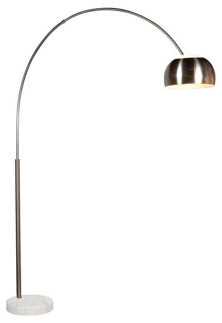 Arc Contemporary Floor Lamp, Nickel