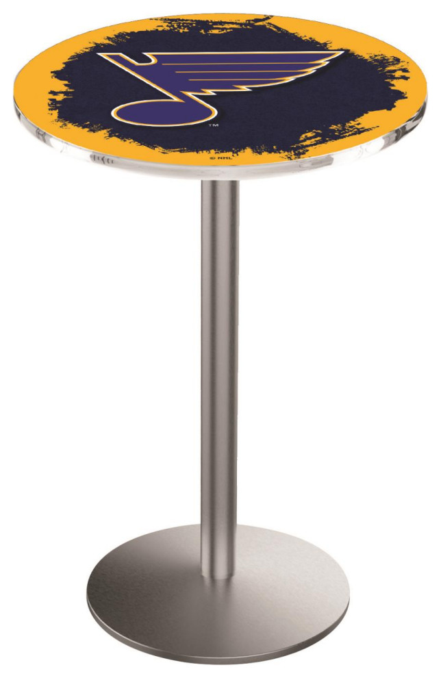 Holland Bar Stool St Louis Blues 36" Pub Table In Stainless