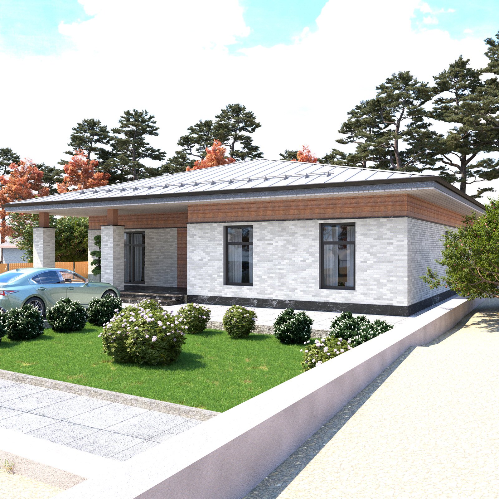 Одноэтажный жилой дом