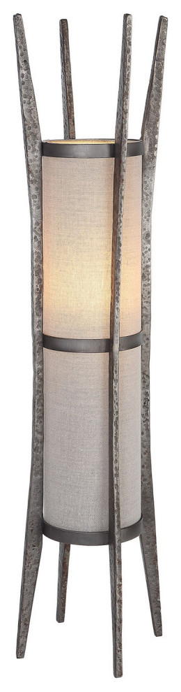 Fortress 1-Light Accent Lamp, Aged Pewter