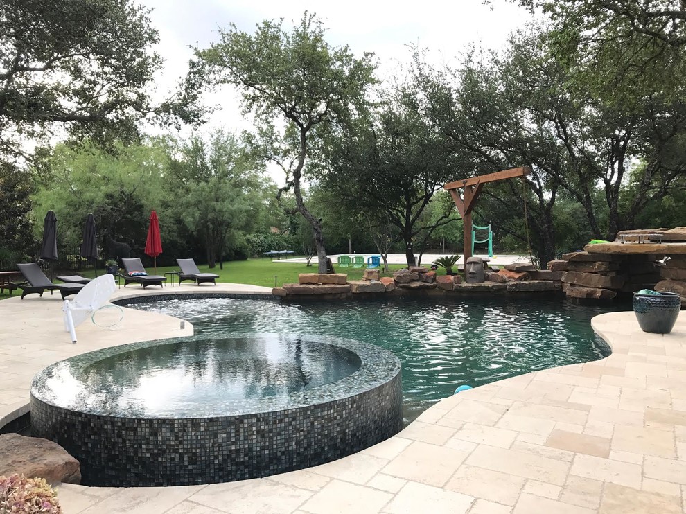 Pool - rustic pool idea in Austin