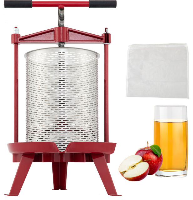 VEVOR Fruit Wine Press Manual Press for Wine Making 3.7Gal/14L Stainless Basket Contemporary