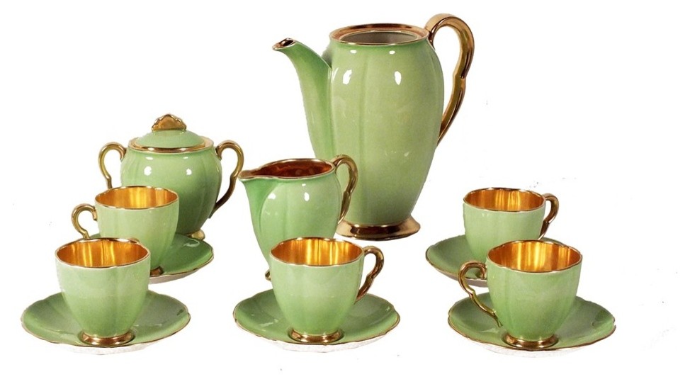 1930's 13-Piece English Porcelain Tea Set