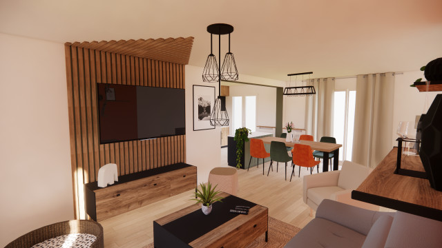 Projet M & S industriell-vardagsrum