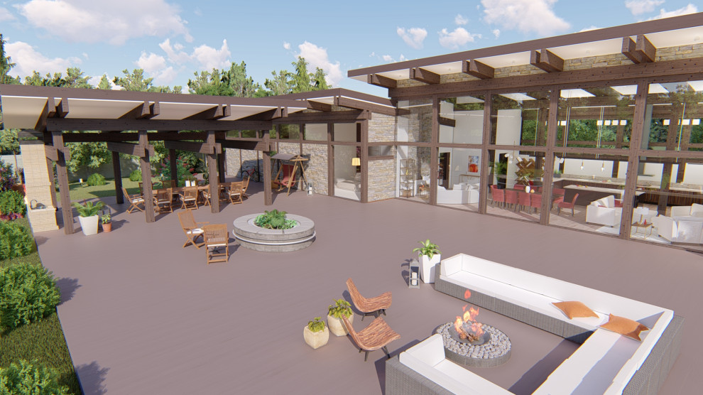 СПА комплекс с бассейном, сауной, барбекю и хоз.блоком