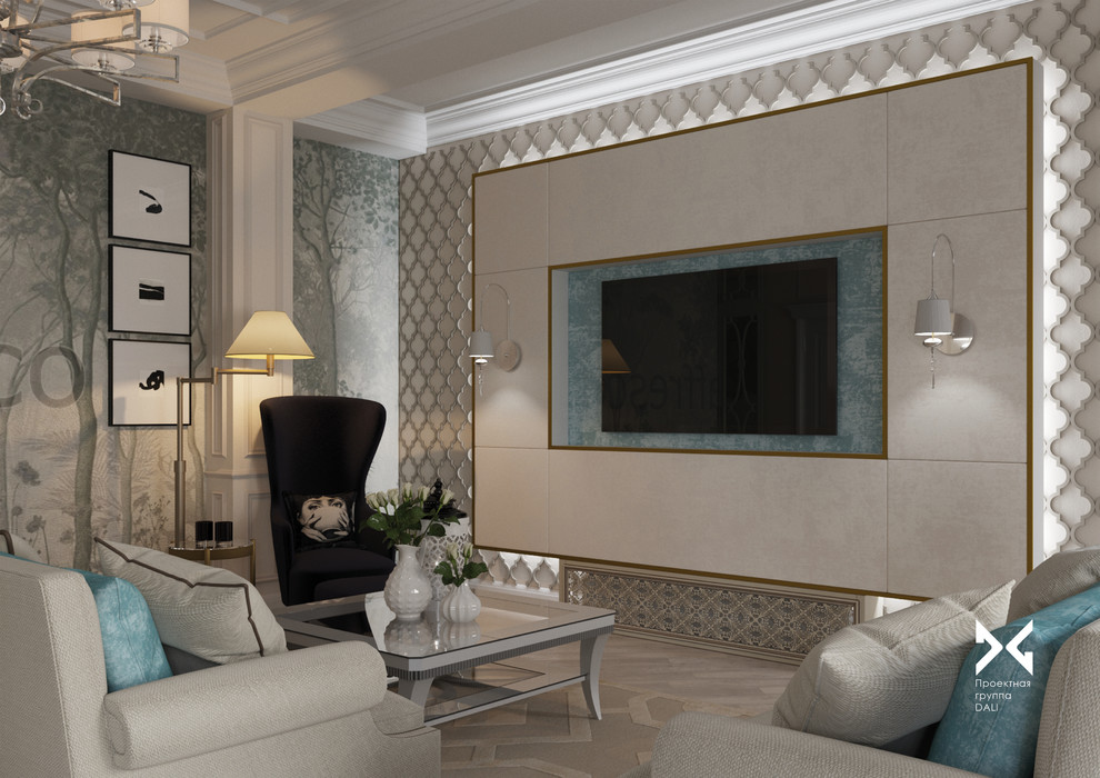 Квартира: "Элегантное спокойствие в неоклассическом стиле".