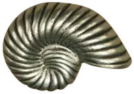 Nautilus Medium Knob, Black With Bronze Wash