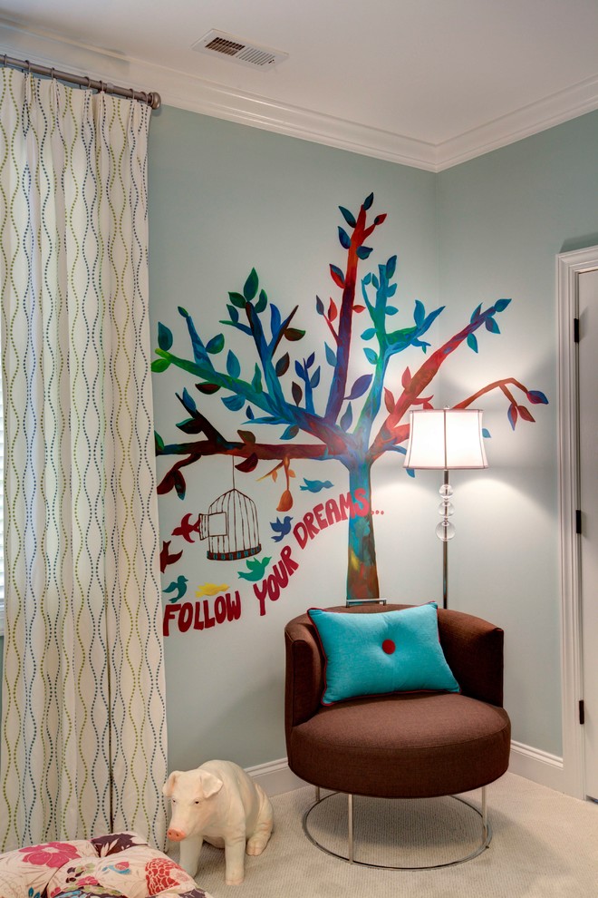 Photo of a transitional kids' room in Raleigh.