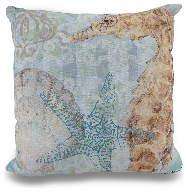 Boho Coastal Seahorse Ocean Themed 18in In Outdoor Decorative
