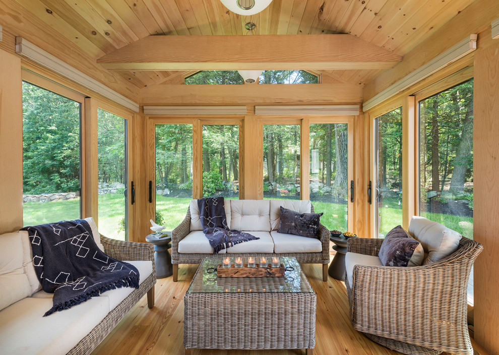 A Charming, Rustic Four-Season Room - Traditional - Sunroom - Boston ...