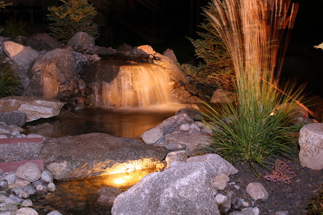 Pool + Fire + Torch modern-garten