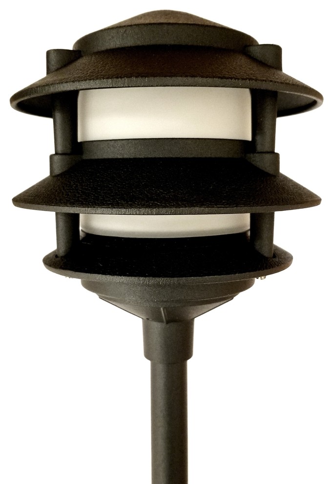 3 Tier Pagoda, Low Voltage Landscape Light - Asian - Path Lights - by