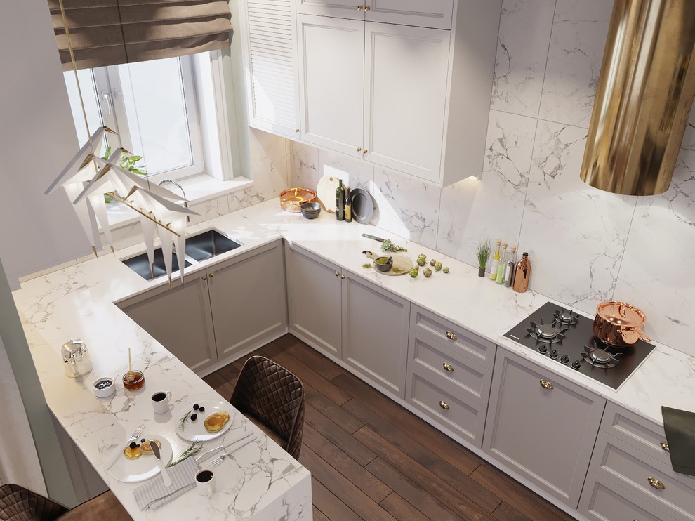 Кухня - столовая в частном доме в Подмосковье