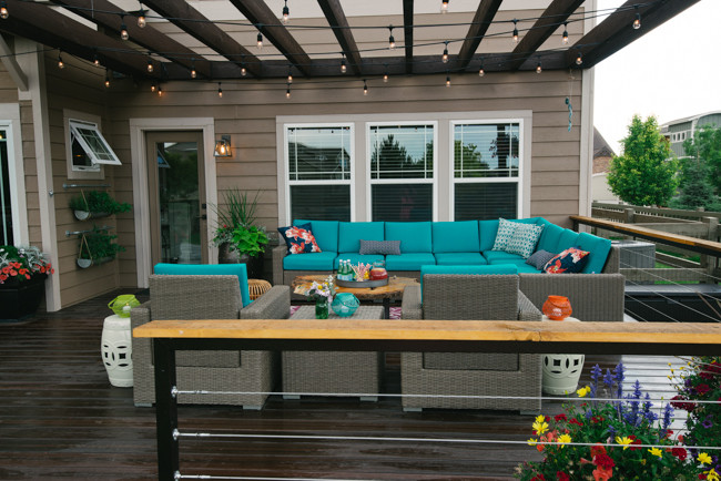 This is an example of an industrial deck in Denver.