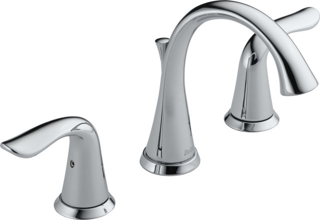 Delta Lahara Two Handle Widespread Bathroom Faucet Contemporary Bathroom Sink Faucets By The Stock Market Houzz
