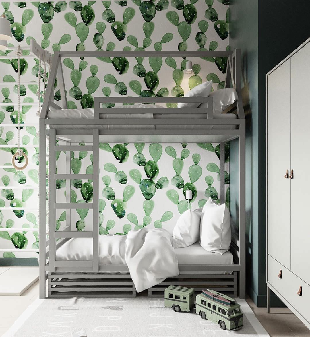 Небольшая детская для двоих с антивандальными стенами от Alltowall
