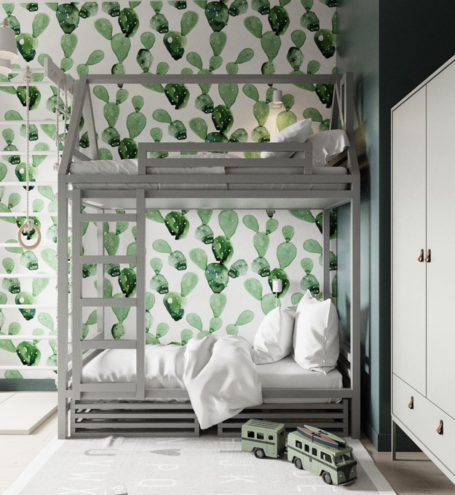 Небольшая детская для двоих с антивандальными стенами от Alltowall