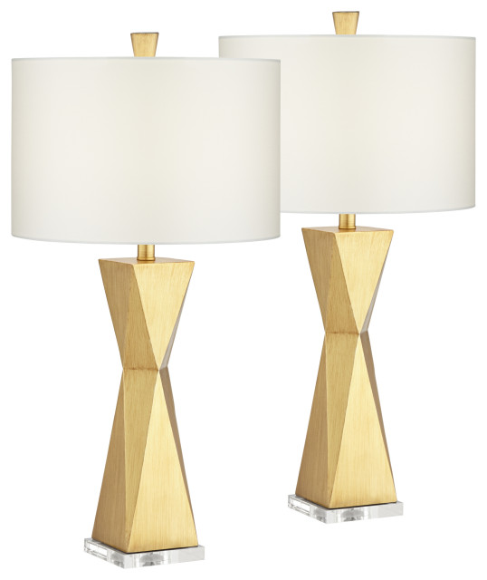 acrylic and gold lamp