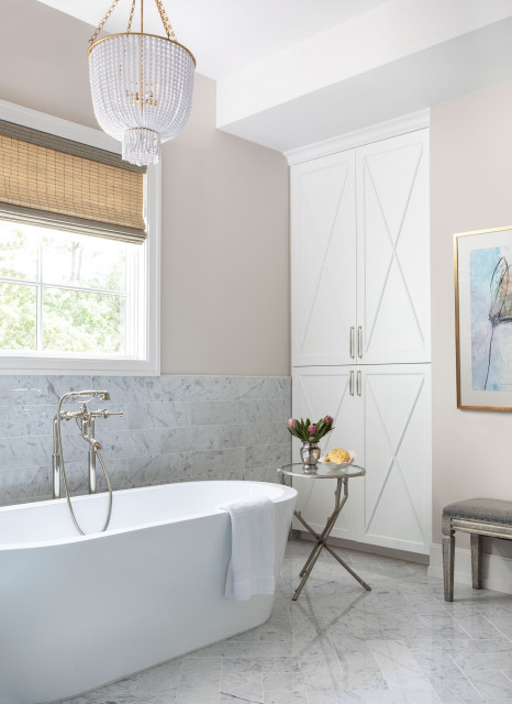 Memorial Transitional modern-badezimmer