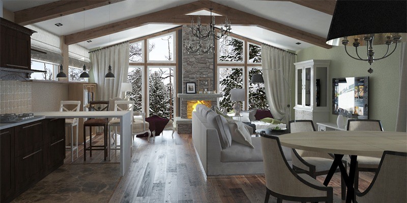 Загородный дом, скандинавский стиль