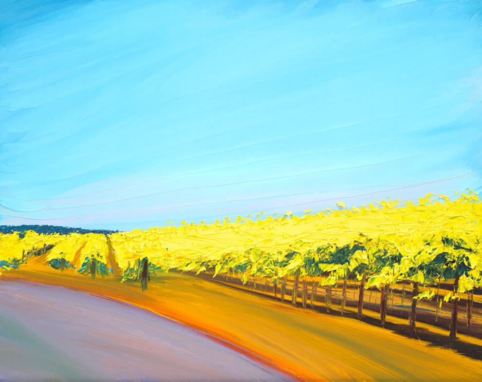 Bring home Dry Creek Valley with "Vineyard Sky" by Ann Rea, oil painting
