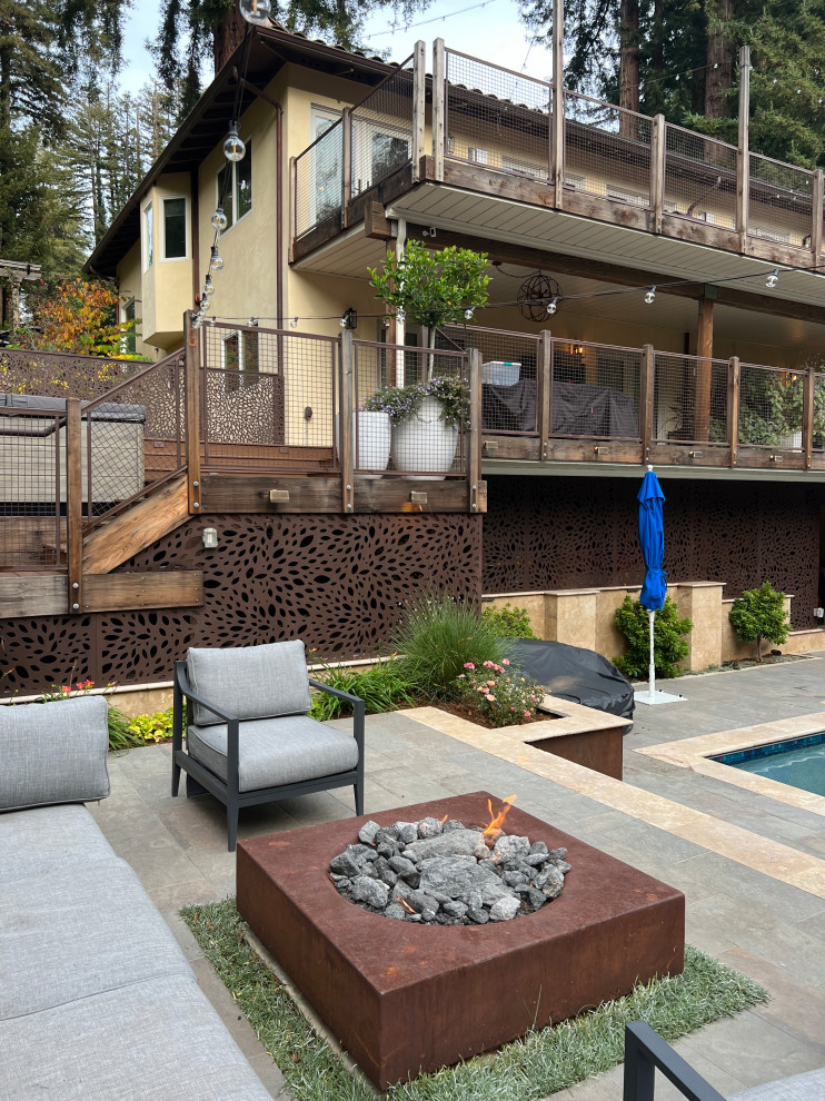 Slope Serenity: Elevated Outdoor Oasis with Hillside Pool ...