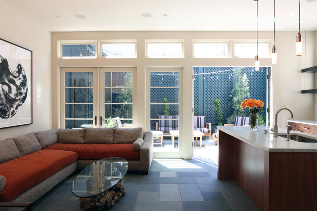 Pacific Heights House contemporary-vardagsrum