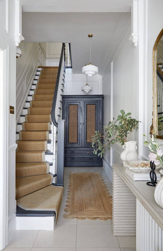 Design ideas for a traditional entrance in Other with a dado rail.