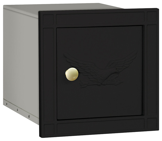Cast Aluminum Column Mailbox NonLocking Eagle Door Contemporary
