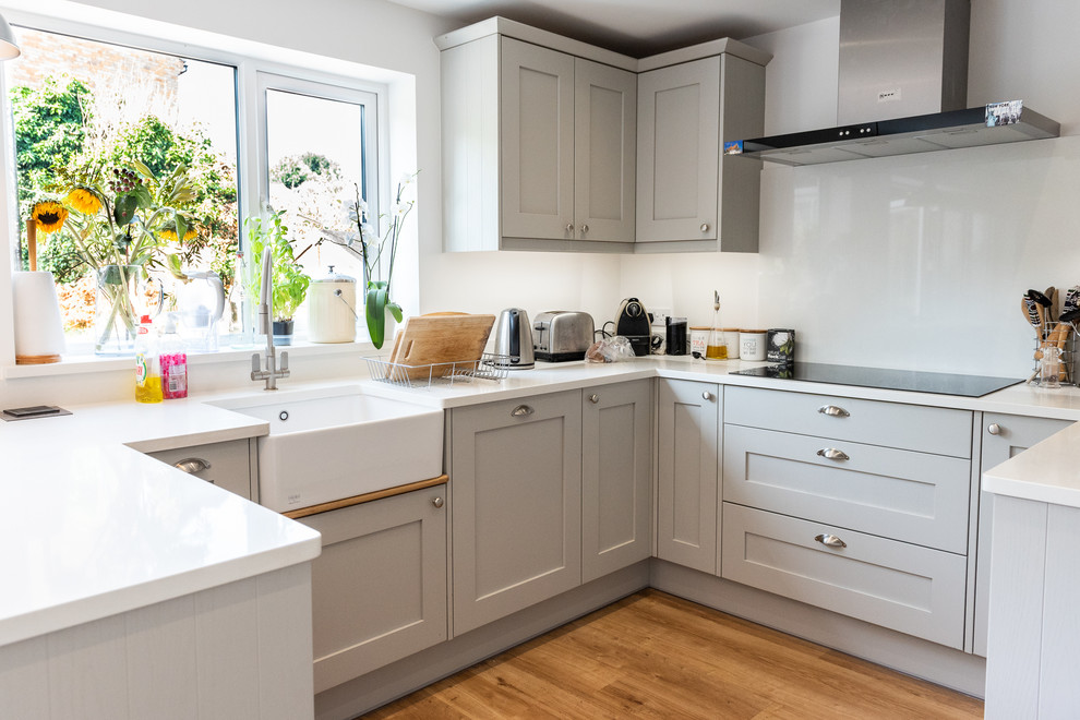 This is an example of a small classic kitchen in Hertfordshire.