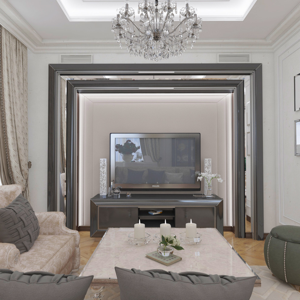 Проект. Интерьер квартиры. Неоклассика (180 кв м)