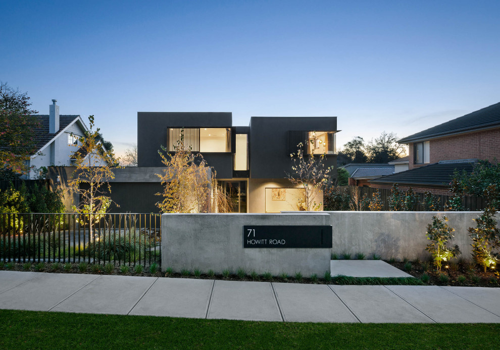 Design ideas for a contemporary exterior in Melbourne.