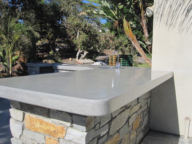 Concrete Countertop Polished Concrete Tropical Patio San