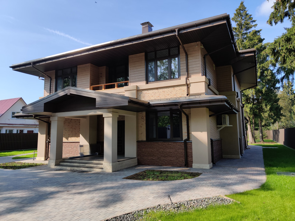 Фасады домов с материалами Docke