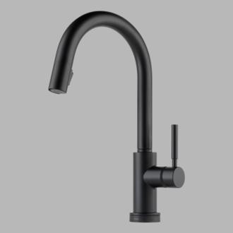 Brizo - Solna: Single Handle/Hole Pull-Down Kitchen Faucet -64020LF-BL