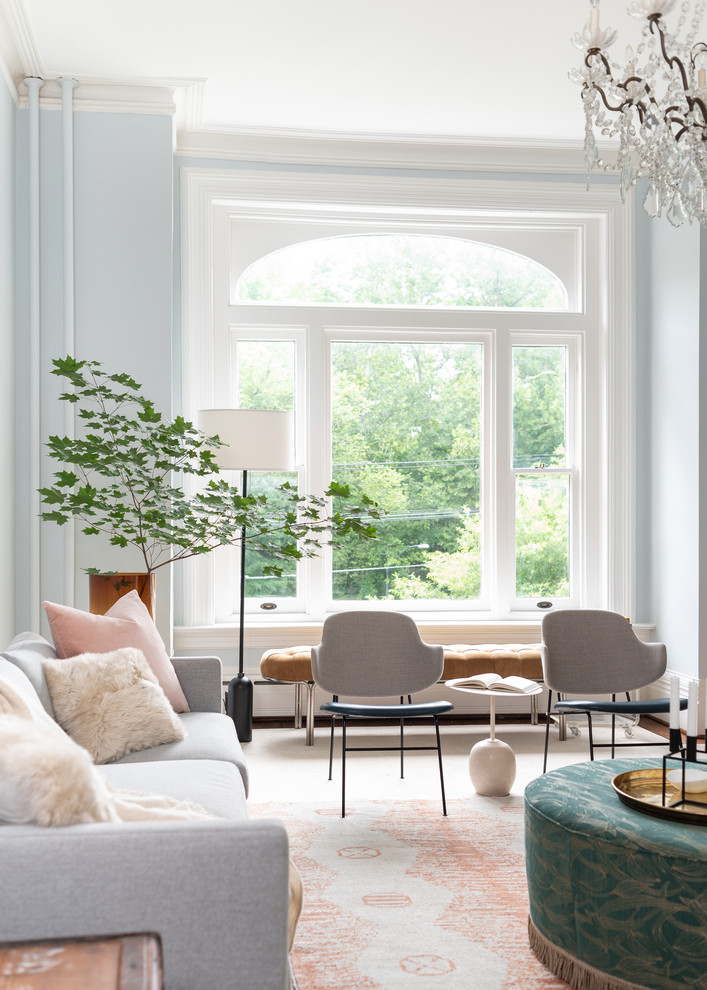 Inspiration for a scandinavian living room remodel in DC Metro