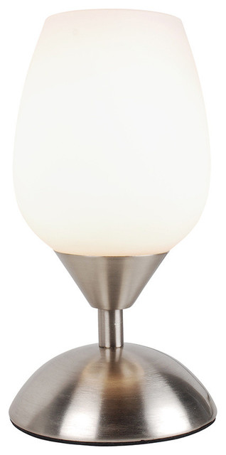 Jordan Touch Table Lamp, Satin Chrome