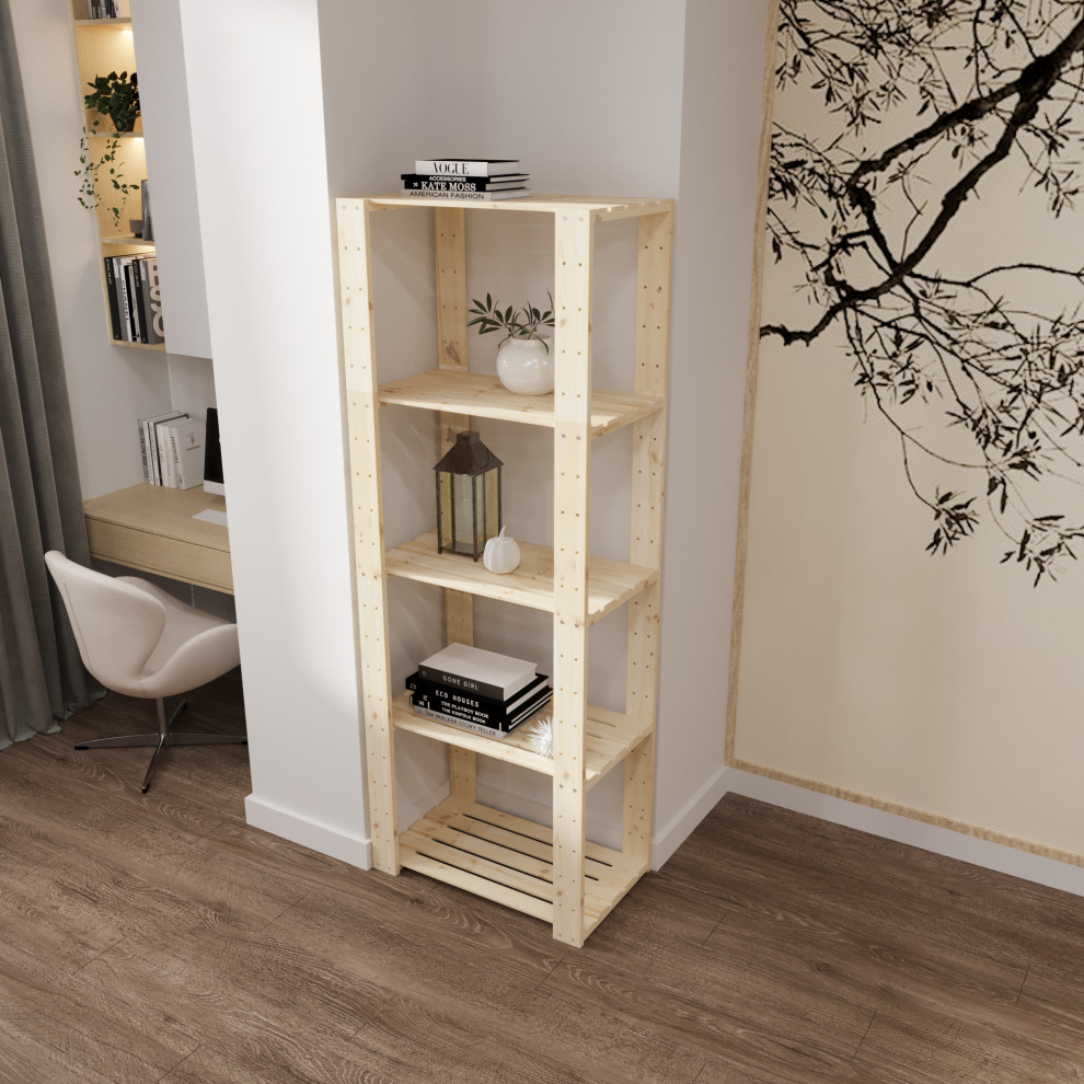 Стеллаж деревянный БОР 1 / Стеллажная система