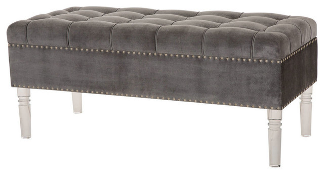 6 Ottoman in Crush Velvet Fabric ideal Storage and Seating Solution !!!!!!
