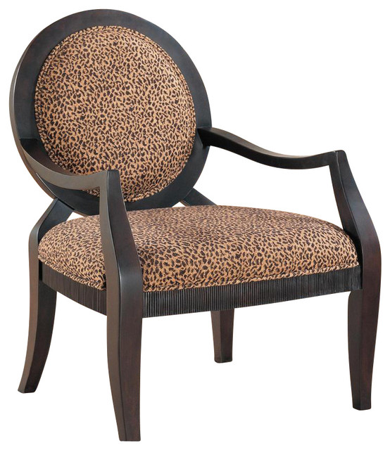 Accent Chair with Leopard Print