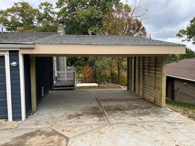 Carport Build & Driveway Extension in Lake Waukomis, MO