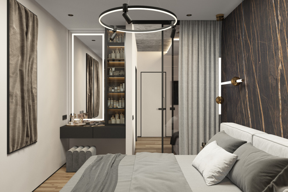 Интерьер спальни, дизайнер Наталья Шевлякова