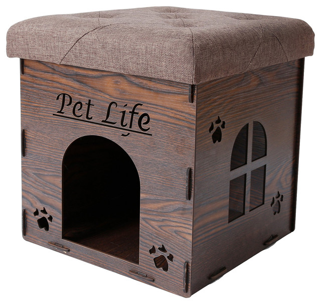 Foldaway Collapsible Designer Cat House Furniture Bench Contemporary