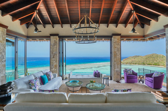 Virgin Islands Villa exotisk-vardagsrum