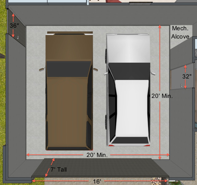 Key Measurements To Help You Design The Perfect Garage contemporary-floor-plan